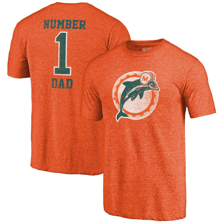 Miami Dolphins Orange Greatest Dad Retro Tri-Blend NFL Pro Line by Fanatics Branded T-Shirt,We sell and wholesale Miami Dolphins Orange Greatest Dad Retro Tri-Blend NFL Pro Line by Fanatics Branded T-Shirt on line form chian!